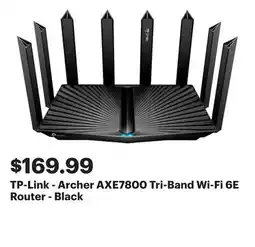 Best Buy TP-Link - Archer AXE7800 Tri-Band Wi-Fi 6E Router - Black offer