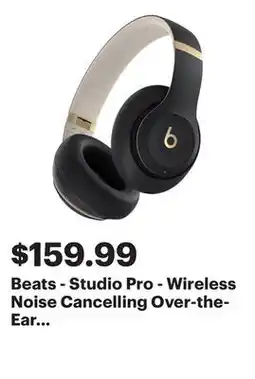 Best Buy Beats - Studio Pro - Wireless Noise Cancelling Over-the-Ear Headphones - Black/Gold offer