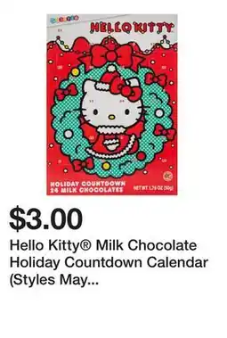 Five Below Hello Kitty Milk Chocolate Holiday Countdown Calendar (Styles May Vary) offer