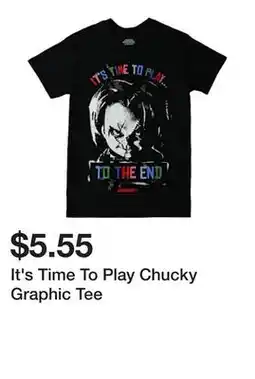 Five Below It's Time To Play Chucky Graphic Tee offer