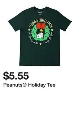 Five Below Peanuts Holiday Tee offer