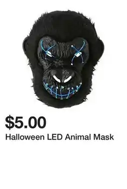 Five Below Halloween LED Animal Mask offer