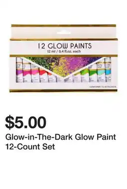 Five Below Glow-in-The-Dark Glow Paint 12-Count Set offer