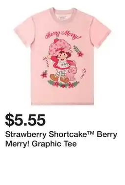 Five Below Strawberry Shortcake Berry Merry! Graphic Tee offer
