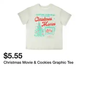 Five Below Christmas Movie & Cookies Graphic Tee offer