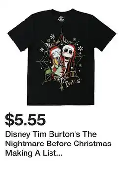 Five Below Disney Tim Burton's The Nightmare Before Christmas Making A List Graphic Tee offer