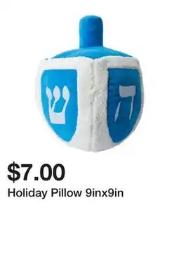 Five Below Holiday Pillow 9inx9in offer