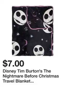 Five Below Disney Tim Burton's The Nightmare Before Christmas Travel Blanket 40inx50in offer