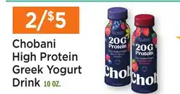 Heinen's Chobani High Protein Greek Yogurt Drink offer