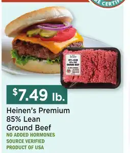 Heinen's Heinen's Premium 85% Lean Ground Beef offer