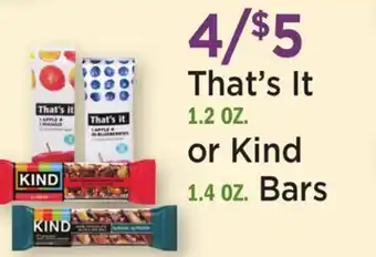 Heinen's That's It 1.2 OZ. or Kind 1.4 OZ. Bars offer