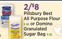 Heinen's Pillsbury Best All Purpose Flour 5 LB. or Domino Granulated Sugar Bag 4 LB offer