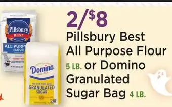 Heinen's Pillsbury Best All Purpose Flour 5 LB. or Domino Granulated Sugar Bag 4 LB offer