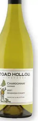 Heinen's Toad Hollow Unoaked Chardonnay offer