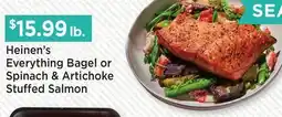 Heinen's Heinen's Everything Bagel or Spinach & Artichoke Stuffed Salmon offer