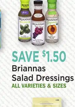 Heinen's Briannas Salad Dressings offer