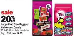 Meijer Large Club Size Bagged Halloween Candy offer