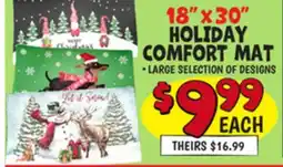 Ollie's 18X30 HOLIDAY COMFORT MAT offer