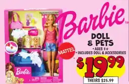 Ollie's Barbie DOLL & PETS offer