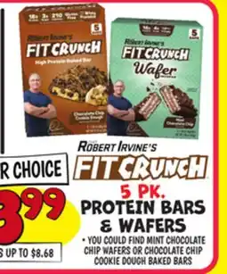 Ollie's 5 PK. PROTEIN BARS MINT CHOCOLATE CHIP WAFERS OR CHOCOLATE CHIP COOKIE DOUGH BAKED BARS offer