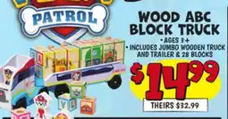 Ollie's WOOD ABC BLOCK TRUCK offer