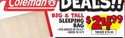 Ollie's BIG & TALL SLEEPING BAG offer