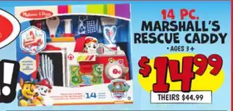 Ollie's 14 PC. MARSHALL'S RESCUE CADDY offer
