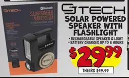 Ollie's SOLAR POWERED SPEAKER WITH FLASHLIGHT offer