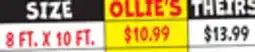 Ollie's 8 FT. X 10 FT PREMIUM HEAVY DUTY TARPS offer