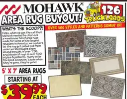 Ollie's 5' X 7' AREA RUGS offer