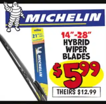 Ollie's MICHELIN 14-28 Hybrid Wiper Blades offer
