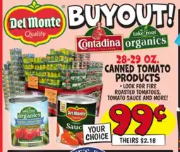 Ollie's 28-29 OZ. CANNED TOMATO PRODUCTS offer