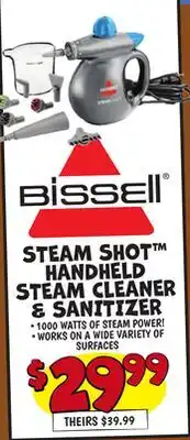 Ollie's STEAM SHOT HANDHELD STEAM CLEANER & SANITIZER offer