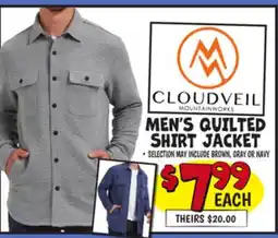 Ollie's MEN'S QUILTED SHIRT JACKET offer