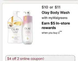 Walgreens Olay Body Wash offer