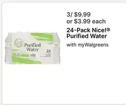 Walgreens 24 - Pack Nice Purified Water offer