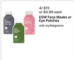 Walgreens ESW Face Masks or Eye Patches offer