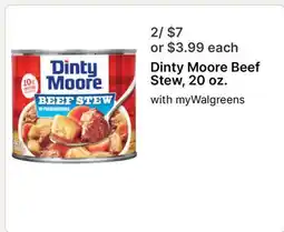 Walgreens Dinty Moore Beef Stew 20 oz offer