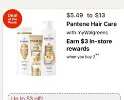 Walgreens Pantene Hair Care offer