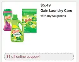 Walgreens Gain Laundry Care offer