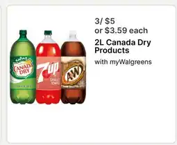 Walgreens 2L Canada Dry Products offer