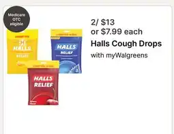 Walgreens Halls Cough Drops offer