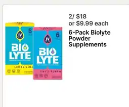 Walgreens 6-Pack Biolyte Powder Supplements offer