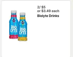 Walgreens Biolyte Drinks offer