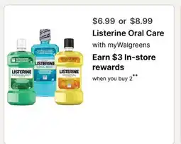 Walgreens Listerine Oral Care offer