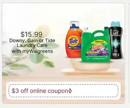 Walgreens Downy, Gain or Tide Laundry Care offer