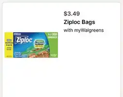 Walgreens Ziploc Bags offer