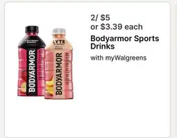 Walgreens Bodyarmor Sports Drinks offer