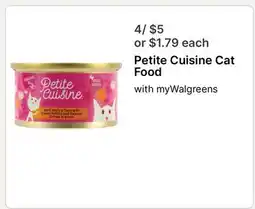 Walgreens Petite Cuisine Cat Food offer