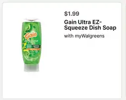 Walgreens Gain Ultra EZ-Squeeze Dish Soap offer